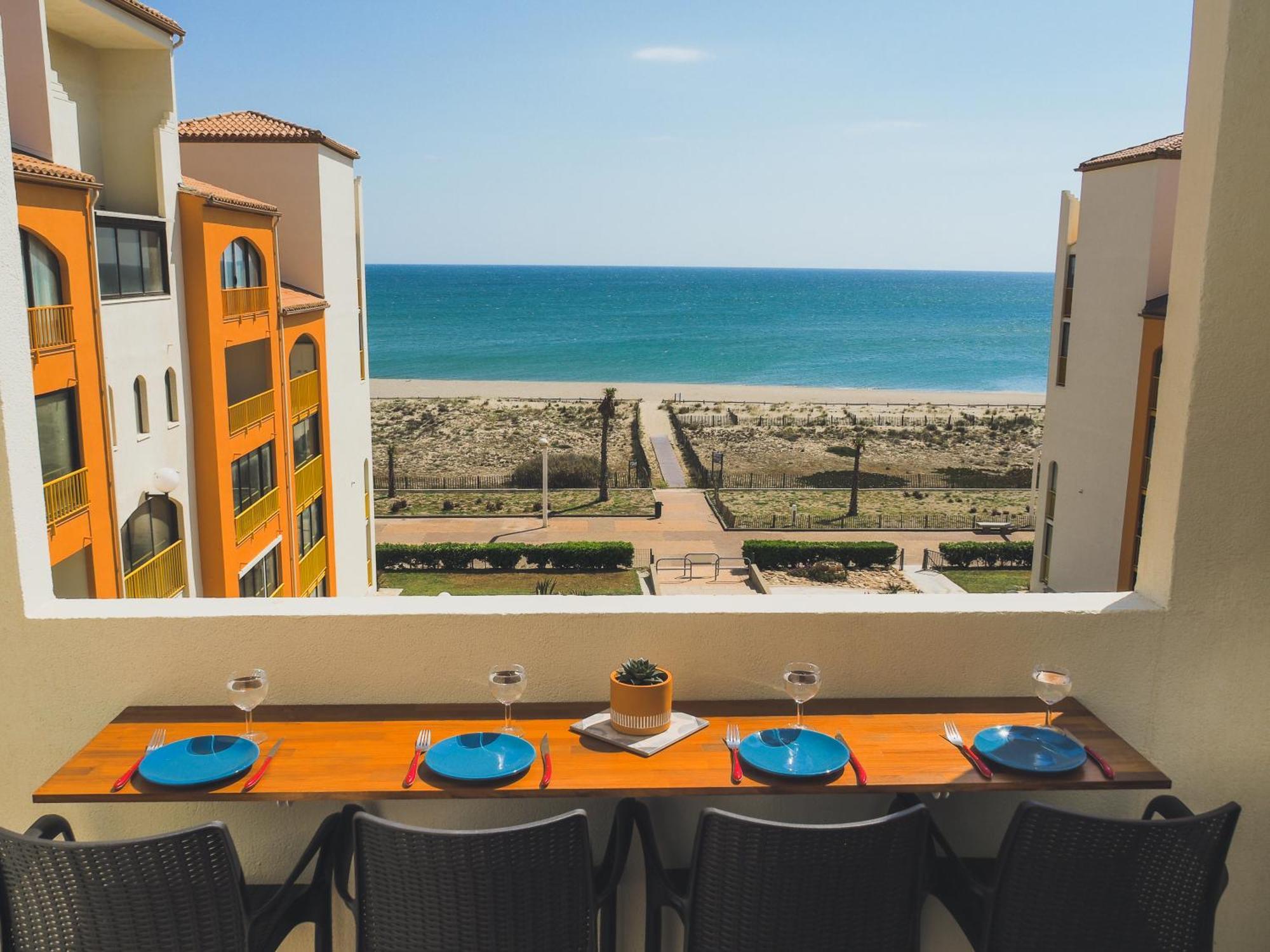 Appart Mezzanine Vue Mer Et Plage, Parking Wifi Tv Le Barcarès Dış mekan fotoğraf